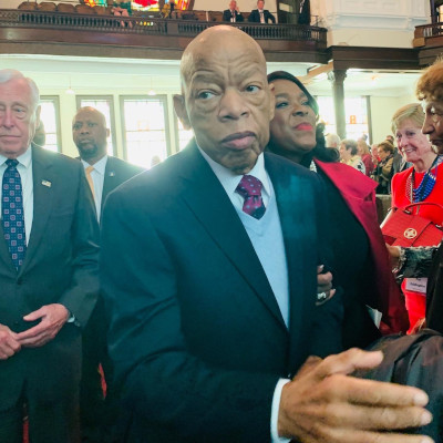 Lewis visits Brown Chapel A.M.E. Church in Selma, Alabama, March 8, 2020