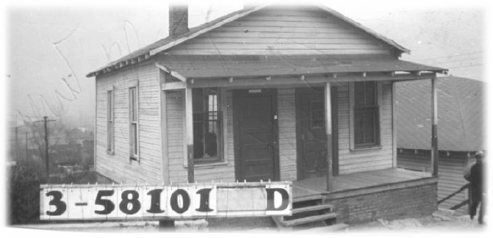 house (labeled 3-58101 D) on the Tuggle property