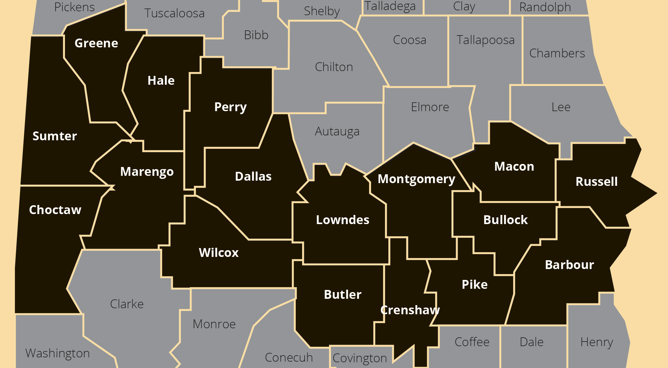 Alabama Black Belt map