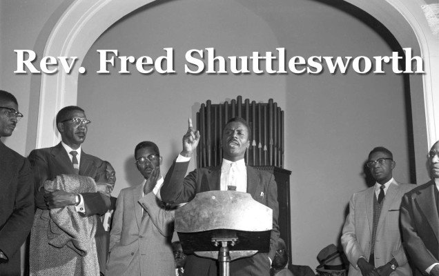 Rev. Fred Shuttlesworth preaching