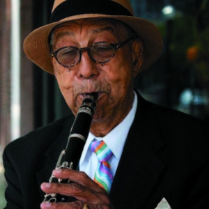 Dr. Frank Eaton Adams, Sr. playing the clarinet